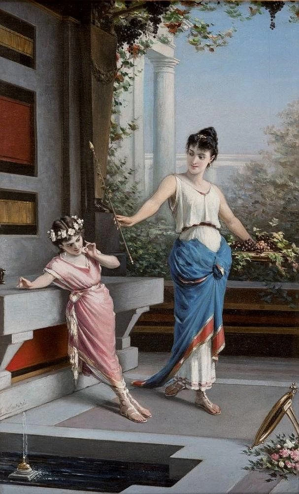 Interno pompeiano con figure